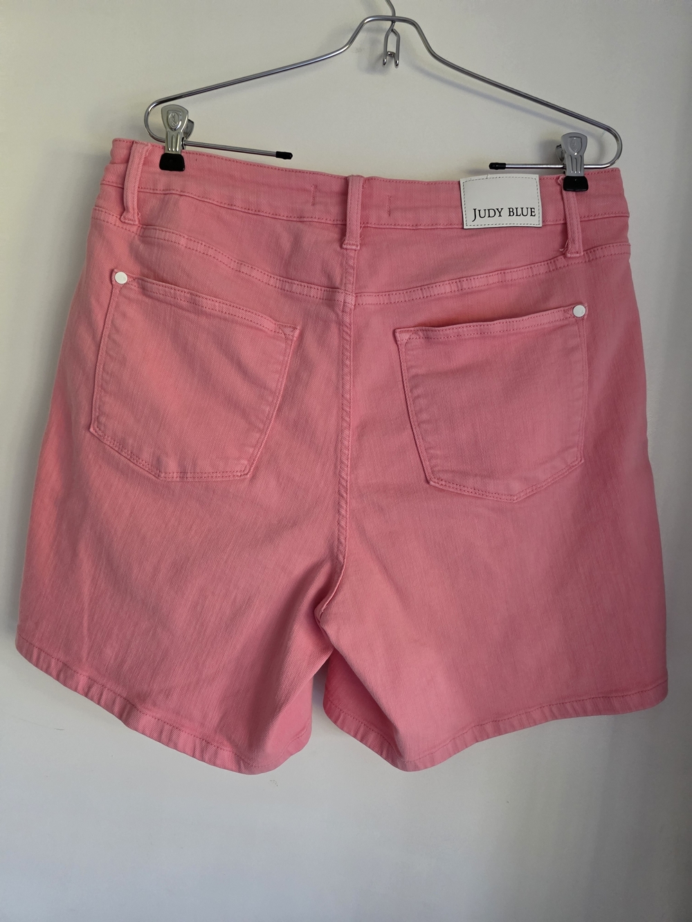 Judy Blue Pink High-Rise Denim Shorts 1xl - Picture 2 of 6